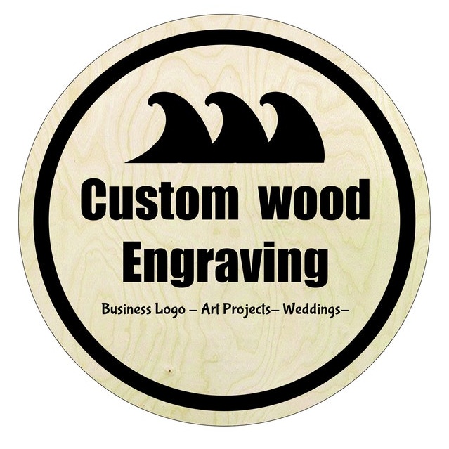 1/2"-24" Custom Wood Engraving Cutouts - Business Logo - Wedding engr... - wood cutout by Growing Tree Gallery