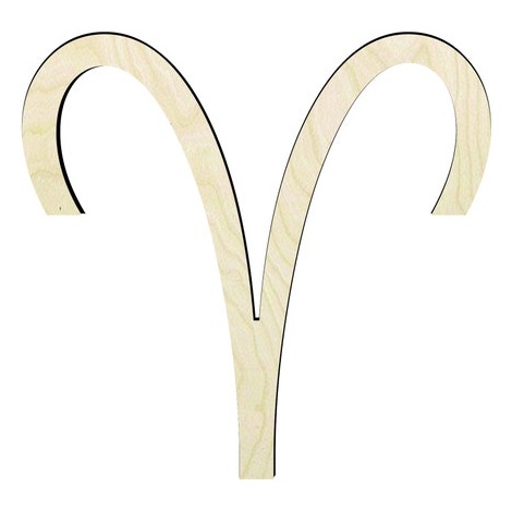 2"-20" Aries Astrology sign wood cutouts Craft Supply - laser-cut Baltic birch wood cutout for craft projects