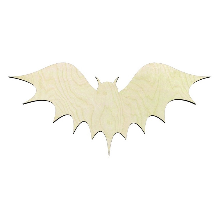 2"-20" Bat- #4 Wood Cutout - laser-cut Baltic birch wood cutout for craft projects
