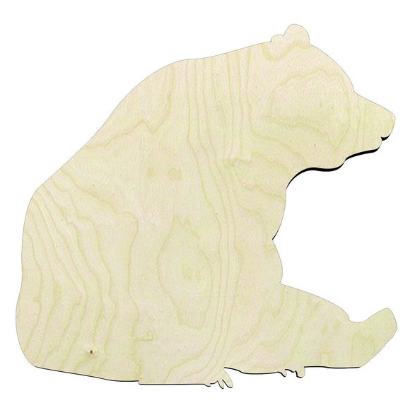 2"-20" Bear sitting Wood cut outs Craft Supply - wood cutout by Growing Tree Gallery