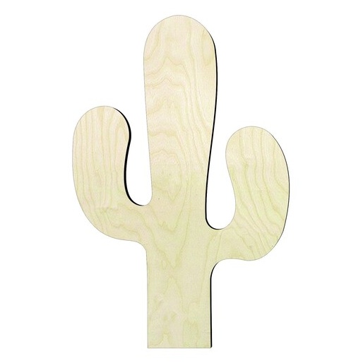 2"-20" Cactus Wood cutouts Craft Supply - laser-cut Baltic birch wood cutout for craft projects