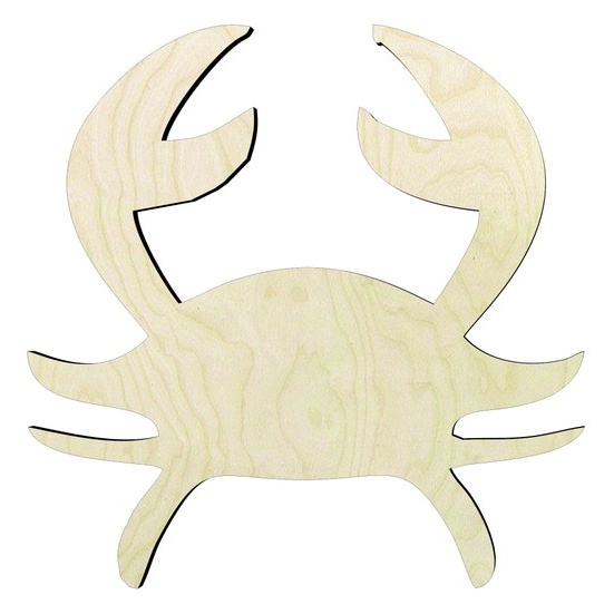 2"-20" Cancer Astrology sign wood#2 Wood Cutout - laser-cut Baltic birch wood cutout for craft projects