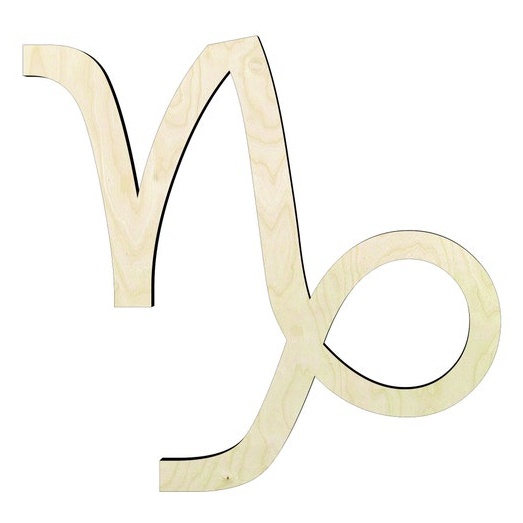 2"-20" Capricorn Astrology sign wood#1 Wood Cutout - laser-cut Baltic birch wood cutout for craft projects