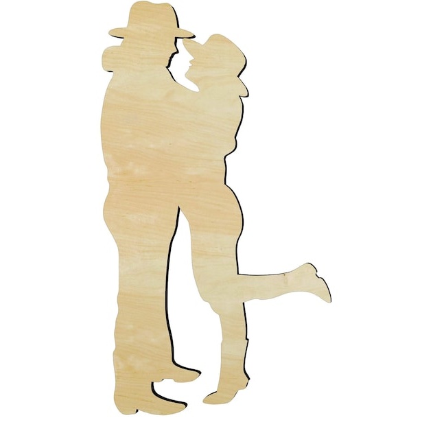 2"-20" Cowboy and cowgirl Wood Cutout - wood cutout by Growing Tree Gallery