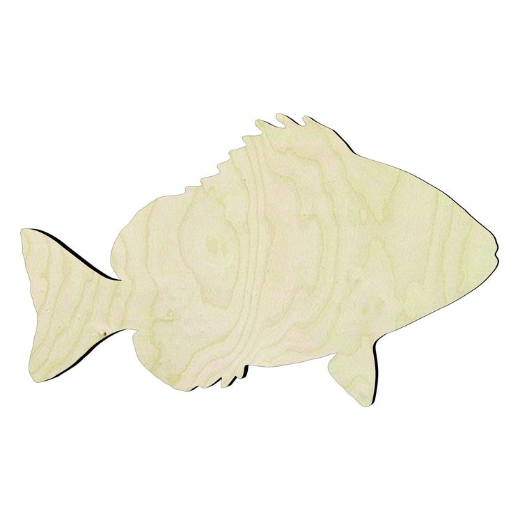 2"-20" Fish Cut-outs -Sanded or unsanded- Sheep Head Fish Wood Cutout - laser-cut Baltic birch wood cutout for craft projects