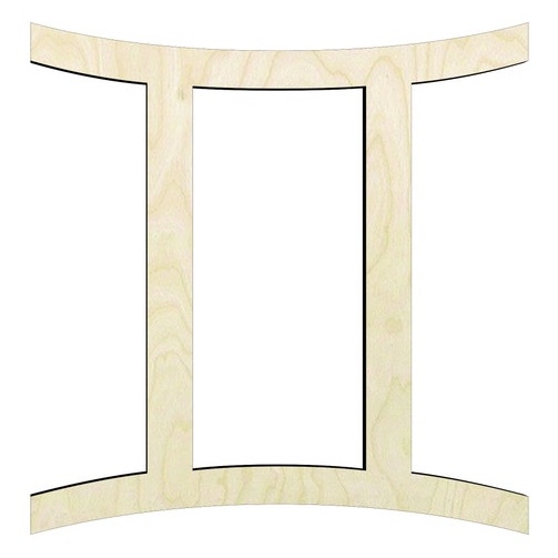 2"-20" Gemini Astrology sign wood cutouts Craft Supply - laser-cut Baltic birch wood cutout for craft projects