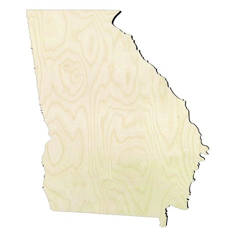 2"-20" Georgia Wood Cutout - wood cutout by Growing Tree Gallery