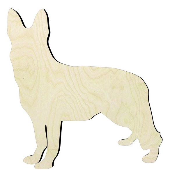 2"-20" German Shepherd Wood Cutout - wood cutout by Growing Tree Gallery