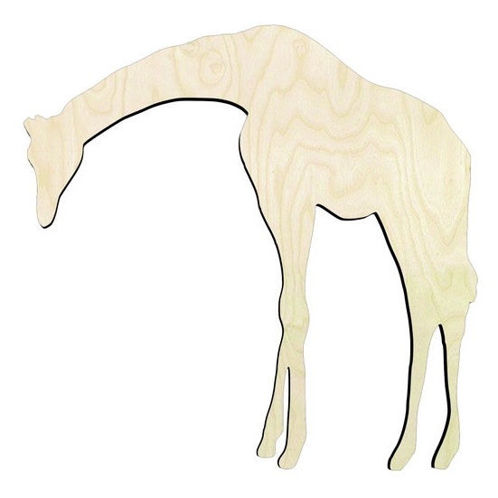 2"-20" Giraffe Wood Cutout - wood cutout by Growing Tree Gallery