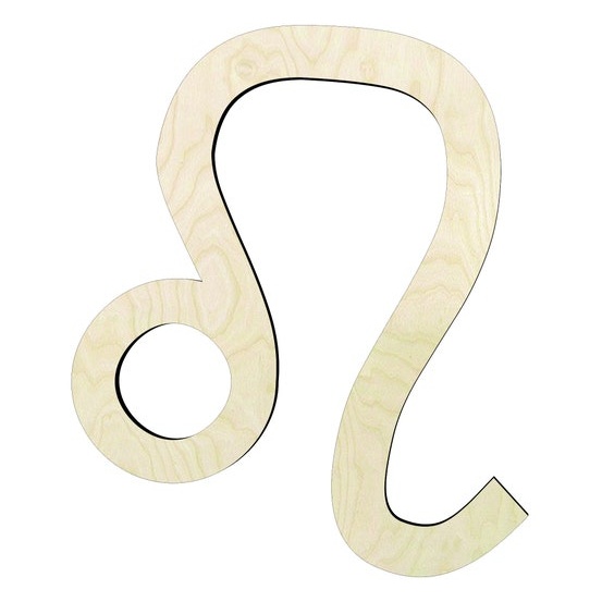 2"-20" Leo Astrology sign wood#1 Wood Cutout - laser-cut Baltic birch wood cutout for craft projects
