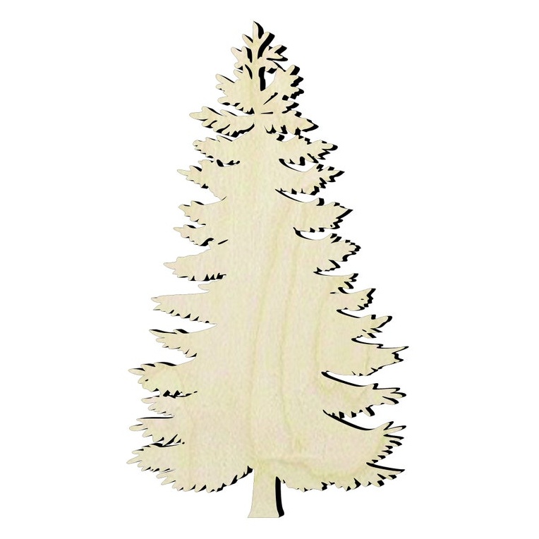 2"-20" Spruce Tree- Christmas tree Wood Cutout - wood cutout by Growing Tree Gallery