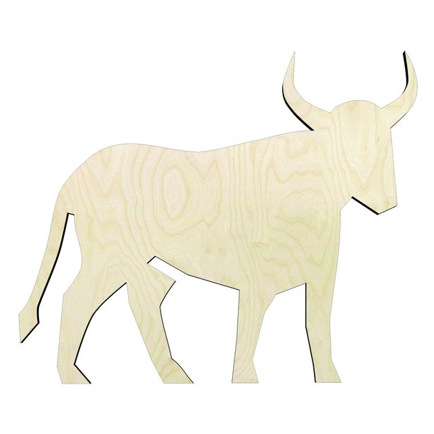 2"-20" Taurus Astrology sign wood#2 Wood Cutout - laser-cut Baltic birch wood cutout for craft projects