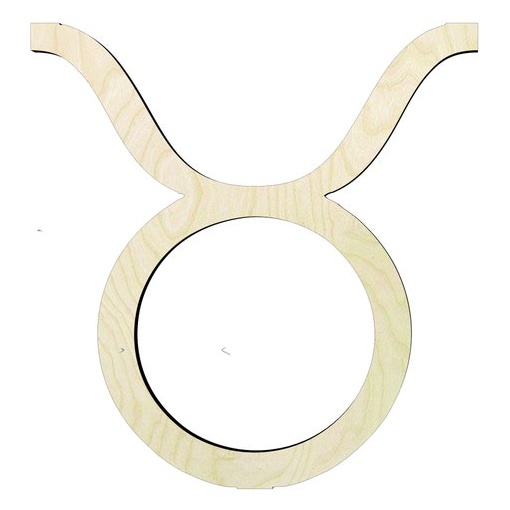 2"-20" Taurus Astrology sign wood cutouts Craft Supply - laser-cut Baltic birch wood cutout for craft projects