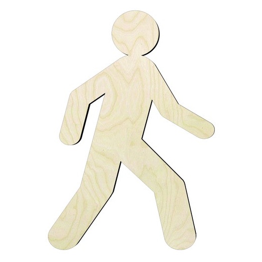 2"-20" Walking Stick figure Wood Cutout - wood cutout by Growing Tree Gallery