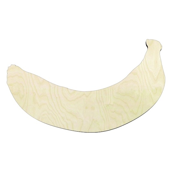 Banana - Multiple Sizes wood Wood Cutout - wood cutout by Growing Tree Gallery
