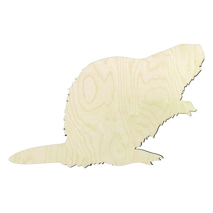 Beaver -Multiple Sizes Wood Cutout - wood cutout by Growing Tree Gallery