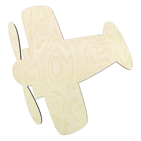 BiPlane , Plane - Multiple Sizes Prop Plane Wood Cutout - wood cutout by Growing Tree Gallery