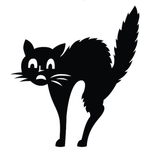 Black cat Decal -Multiple Sizes - vinyl decal by Growing Tree Gallery