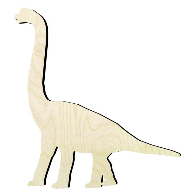 Brachiosaurus Dinosaur - Multiple Sizes Wood Cut outs - Craft project- craft supply - wood cutout by Growing Tree Gallery