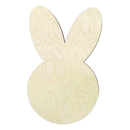 Bunny ears - Multiple Sizes Wood Cutout - wood cutout by Growing Tree Gallery