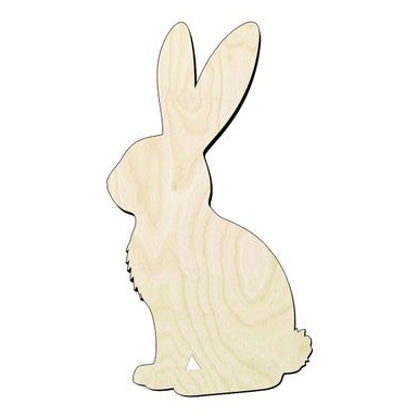Bunny Wood Cutout - wood cutout by Growing Tree Gallery