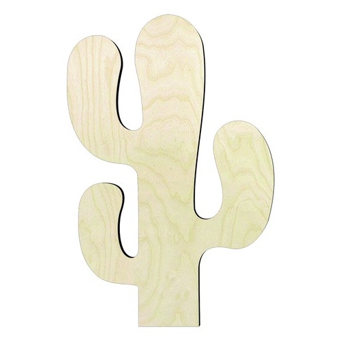Cactus - Multiple Sizes Wood#2 Wood Cutout - wood cutout by Growing Tree Gallery