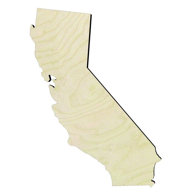 California -Multiple Sizes Wood Cutout - wood cutout by Growing Tree Gallery