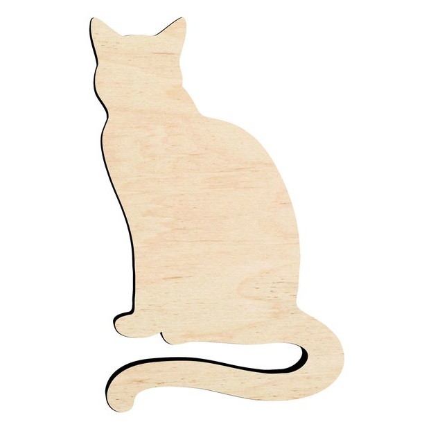 Cat - Multiple Sizes Wood Cut Outs , - wood cutout by Growing Tree Gallery