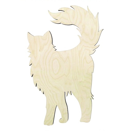 Cat - Multiple Sizes #4 Wood Cutout - wood cutout by Growing Tree Gallery