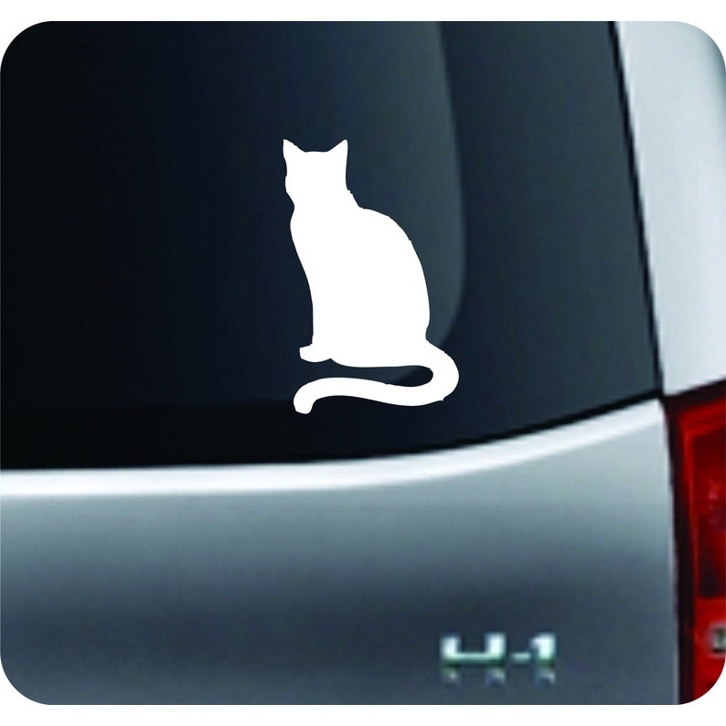 Cat Silhouette Sticker, - Multiple Sizes Cat decal Sticker , lap top sticker - vinyl decal by Growing Tree Gallery