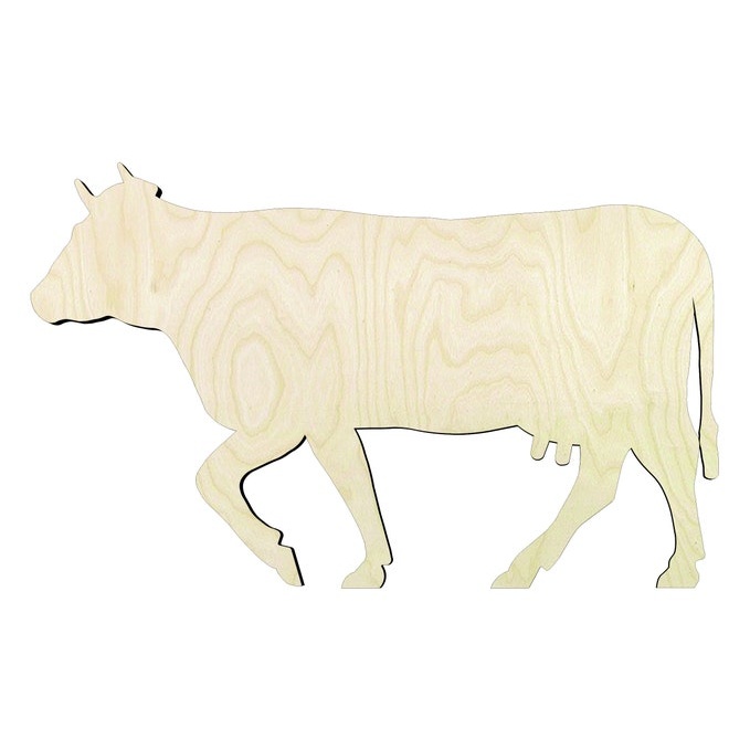 Cow - Multiple Sizes #3 Wood Cutout - wood cutout by Growing Tree Gallery