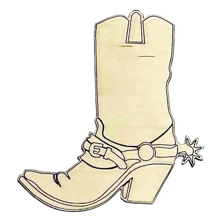 Cowboy Boot cutout - wood cutout by Growing Tree Gallery