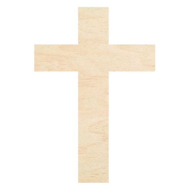 Cross - Multiple Sizes Cut Outs -Finished or Unfinsihed Wood Cutout - laser-cut Baltic birch wood cutout for craft projects