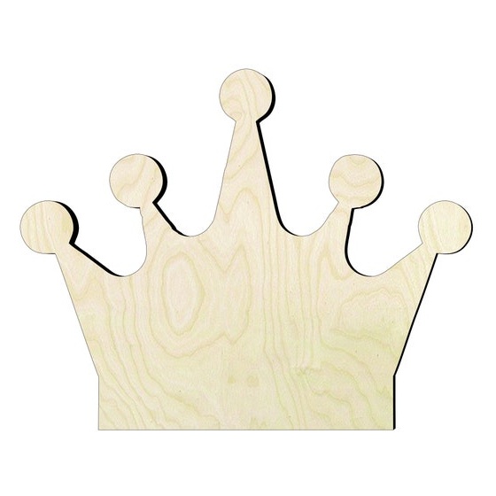 Crown -Multiple Sizes Wood Cutout - wood cutout by Growing Tree Gallery