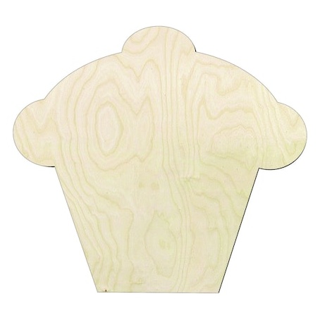 Cupcake -Multiple Sizes#2 Wood Cutout - wood cutout by Growing Tree Gallery