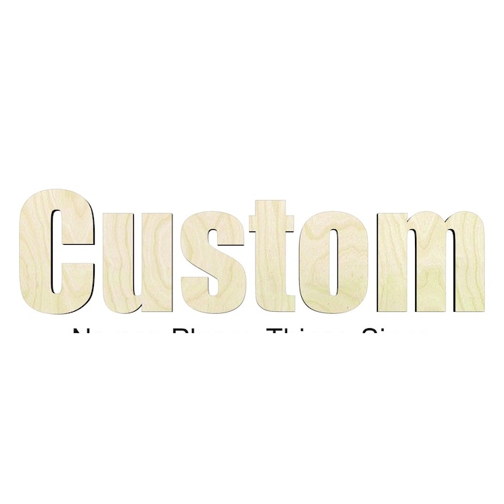 Custom text word - Multiple Sizes cutout - wood cutout by Growing Tree Gallery