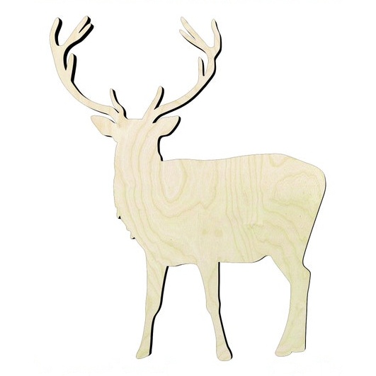 Deer -Multiple Sizes Wood Cutout - wood cutout by Growing Tree Gallery