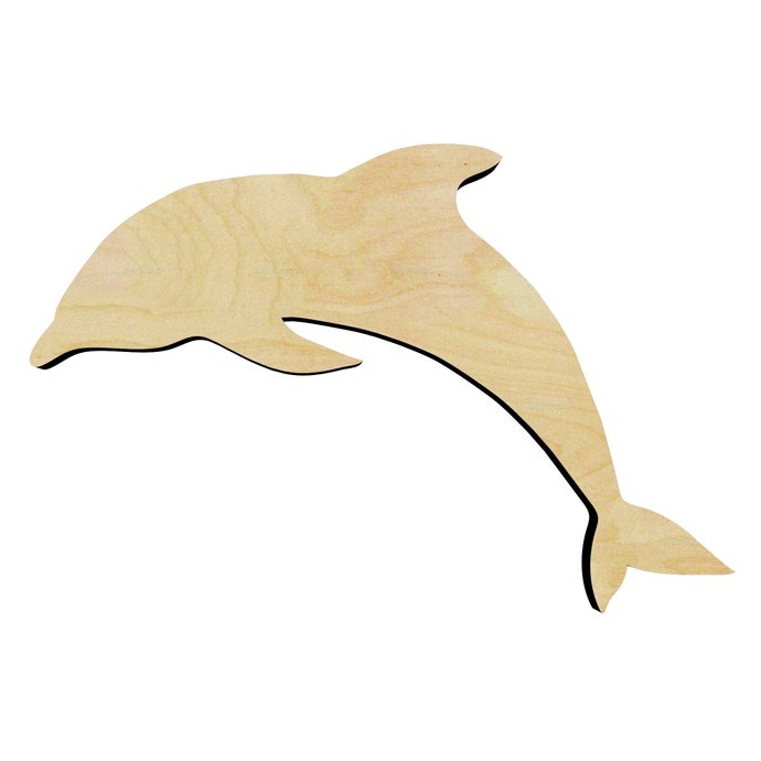 Dolphin - Multiple Sizes Cut Outs -Finished or Unfinsihed Wood Cutout - wood cutout by Growing Tree Gallery
