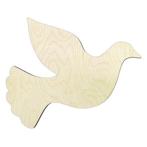 Dove -Multiple Sizes Wood Cutout - wood cutout by Growing Tree Gallery