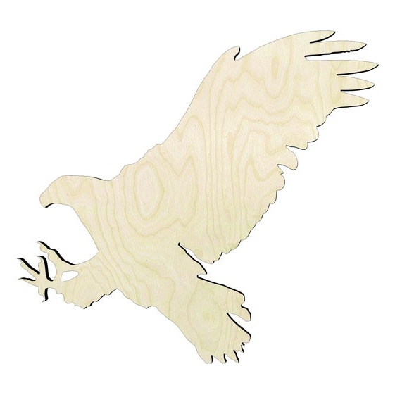 Eagle -Multiple Sizes Wood Cutout - wood cutout by Growing Tree Gallery