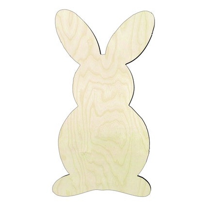 Easter Bunny -Multiple Sizes Wood Cutout - wood cutout by Growing Tree Gallery