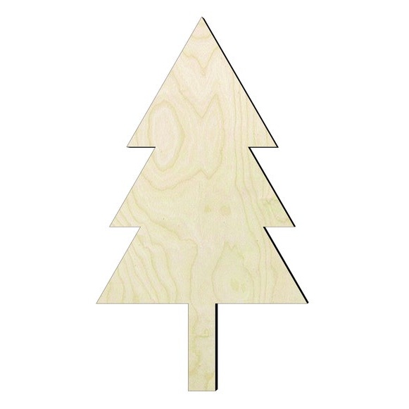 evergreen Tree - Multiple Sizes Christmas tree Wood Cutout - wood cutout by Growing Tree Gallery