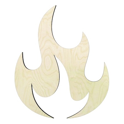 Fire -Multiple Sizes Wood Cutout - wood cutout by Growing Tree Gallery