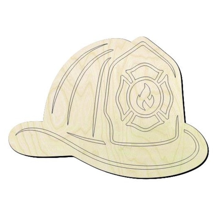 Firefighter Wood Cutout - wood cutout by Growing Tree Gallery