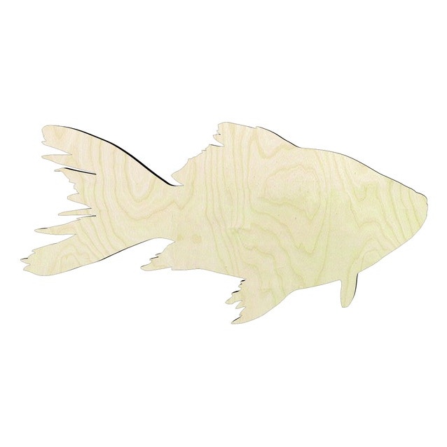 Fish #3 -Multiple Sizes Wood Cutout - wood cutout by Growing Tree Gallery