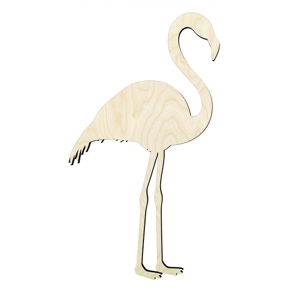 Flamingo -Multiple Sizes#2 Wood Cutout - wood cutout by Growing Tree Gallery