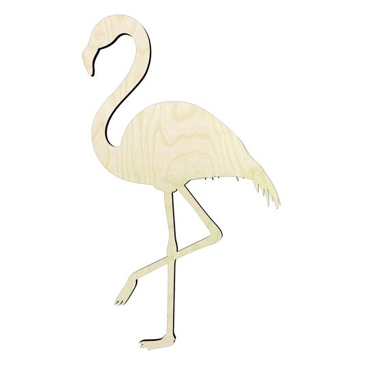 Flamingo -Multiple Sizes Wood Cutout - wood cutout by Growing Tree Gallery