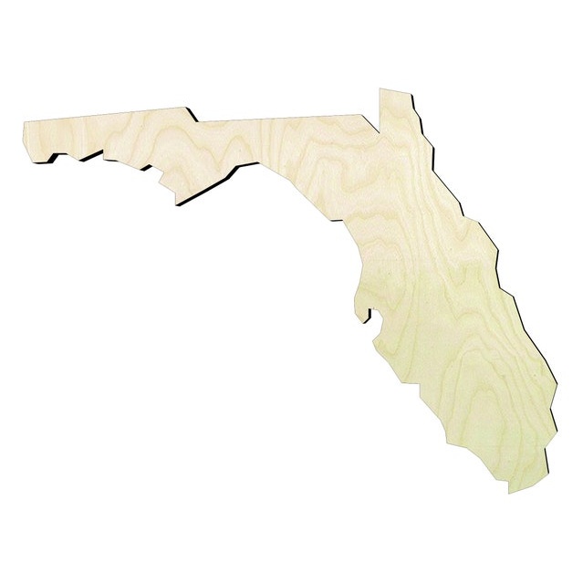Florida -Multiple Sizes Wood Cutout - wood cutout by Growing Tree Gallery