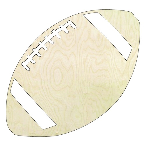 Football -Multiple Sizes Wood Cutout - wood cutout by Growing Tree Gallery