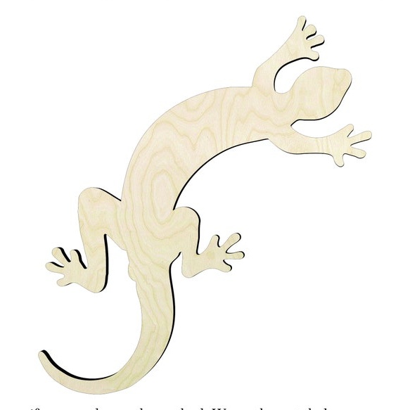 Gecko -Multiple Sizes Wood Cutout - wood cutout by Growing Tree Gallery